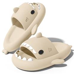 NIBESSER Shark Slides Niedliche Hai Hausschuhe für Damen Shark Slippers Herren Weich rutschfest Badelatchen für Damen Schlappy Schlappen Open Toe Slides von NIBESSER