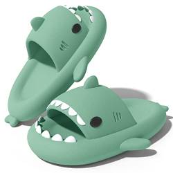 NIBESSER Shark Slides Niedliche Hai Hausschuhe für Damen Shark Slippers Herren Weich rutschfest Badelatchen für Damen Schlappy Schlappen Open Toe Slides von NIBESSER