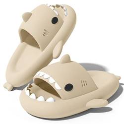 NIBESSER Shark Slides Verdickt Niedliche Hai Hausschuhe für Damen Shark Slippers Herren Weich rutschfest Badelatchen für Damen Schlappy Schlappen Open Toe Slides von NIBESSER