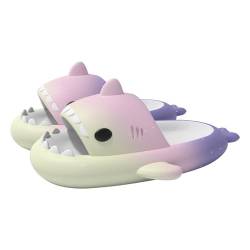 NIBESSER Shark Slides Verdickt Niedliche Hai Hausschuhe für Damen Shark Slippers Herren Weich rutschfest Badelatchen für Damen Schlappy Schlappen Open Toe Slides von NIBESSER