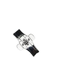 NIBOTT Durable Uhrverschluss Zubehör Metall Edelstahl Doppel Presseuhr Push-Taste Faltverschluss Nahtlose Schmetterlingsschnalle (Color : 4x19mm) von NIBOTT