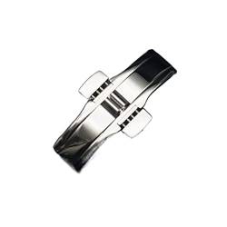 NIBOTT Fit for Tissot Edelstahl Massivmetallverschluss Uhr Zubehör doppelte Druckknopf Faltenuhr Schnalle Schmetterlingsabbauschließe (Color : 2.5x14mm) von NIBOTT