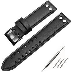 NIBYQ Seiko Uhrenarmband aus echtem Leder, 20/22 mm, für Hamilton Khaki Field Watch H760250 H77616533 Uhrenarmband mit Knopfschnalle, 22 mm, Achat von NIBYQ