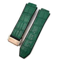 NIBYQ Uhrenarmband aus Rindsleder, 20 mm, 22 mm, 25 mm x 19 mm, passend für Hublot-Uhrenarmband, Kalbsleder, Silikon-Armbänder, 25x19x22mm, Achat von NIBYQ