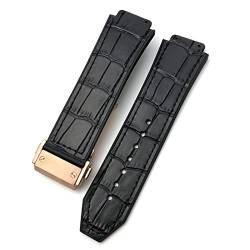 NIBYQ Uhrenarmband aus Rindsleder, 20 mm, 22 mm, 25 mm x 19 mm, passend für Hublot-Uhrenarmband, Kalbsleder, Silikon-Armbänder, 28mm, Achat von NIBYQ