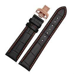 NIBYQ Uhrenarmband aus echtem Leder für Mido Multifort M005 Serie M005930, 23 mm, mit Edelstahl-Schmetterlingsschnalle, 21 mm, Achat von NIBYQ