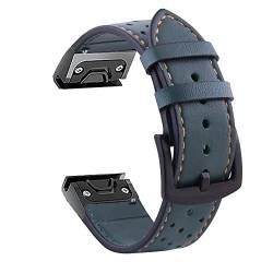 NIBYQ Uhrenarmband für Garmin Fenix 7, 7X, 6X, 6Pro, 5X, 5 Plus, 3HR, Enduro, Descent MK2, Schnellverschluss, Lederarmband, Smartwatch-Armband, 26 mm, 22 mm, 22mm Fenix 6 6Pro, Achat von NIBYQ
