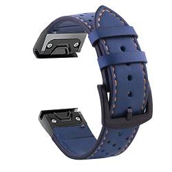 NIBYQ Uhrenarmband für Garmin Fenix 7, 7X, 6X, 6Pro, 5X, 5 Plus, 3HR, Enduro, Descent MK2, Schnellverschluss, Lederarmband, Smartwatch-Armband, 26 mm, 22 mm, 26mm Descent Mk1 MK2, Achat von NIBYQ