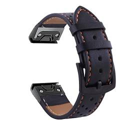 NIBYQ Uhrenarmband für Garmin Fenix 7, 7X, 6X, 6Pro, 5X, 5 Plus, 3HR, Enduro, Descent MK2, Schnellverschluss, Lederarmband, Smartwatch-Armband, 26 mm, 22 mm, For Enduro, Achat von NIBYQ