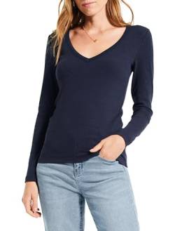 NIC+ZOE Damen Fashion T-Shirt, Dunkles Indigo, Groß von NIC+ZOE