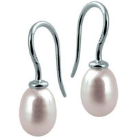 NICEANDnoble Paar Ohrhänger Ohrhänger aus 925er Silber mit Süßwasserperle, Damen Silberschmuck von NICEANDnoble