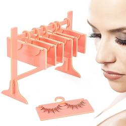 NICENEEDED Organizer-Aufhänger Für Falsche Wimpern, Rosa Acryl-Wimpernhalter Für Frauen Und Mädchen, Wimpern-Display-Rack, Make-Up-Behälter, Verlängerungshalter Für Aufbewahrung, Organisation, Dekorat von NICENEEDED