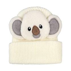NICEYEA Beanie Mütze für Herren Damen Mütze Beanie Panda Koala Winterhüte Warm Gefütterte Strickmütze Breiter Krempe Mütze Haube Klassische Beaniemütze Einheitsgröße von NICEYEA