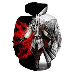Assassin's Creed 3D Print Hoodie Kapuzenpullover Bunt Langarm Pullover Sweatshirt M-XXL Gr. L, 13 von NICHIYO