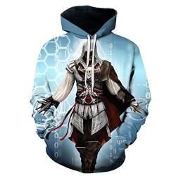 Assassin's Creed 3D Print Hoodie Kapuzenpullover Bunt Langarm Pullover Sweatshirt M-XXL Gr. L, 16 von NICHIYO