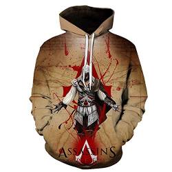 Assassin's Creed 3D Print Hoodie Kapuzenpullover Bunt Langarm Pullover Sweatshirt M-XXL Gr. L, 5 von NICHIYO