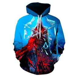 Assassin's Creed 3D Print Hoodie Kapuzenpullover Bunt Langarm Pullover Sweatshirt M-XXL Gr. XX-Large, 15 von NICHIYO