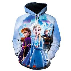 Frozen 3D Druck Hoodie Kapuzenpullover Bunt Langarm Pullover Sweatshirt M-XXL Gr. L, 1 von NICHIYO