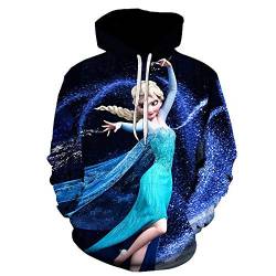 Frozen 3D Druck Hoodie Kapuzenpullover Bunt Langarm Pullover Sweatshirt M-XXL Gr. L, 11 von NICHIYO