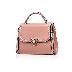 NICOLE & DORIS Damen Handtaschen Klein Tasche Elegante Frauen Umhängetasche Designer Schultertaschen PU Leder Messenger Bag Tragetasche Damen mit Abnehmbar Schultergurt Rosa von NICOLE & DORIS