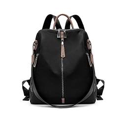 NICOLE & DORIS Damen Rucksäcke Groß Rucksackhandtaschen Casual Daypack Leichtgewicht Reise Rucksack Schultertasche Frauen Schultasche für Arbeit Shopper Schwarz von NICOLE & DORIS