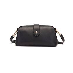 NICOLE & DORIS Klein Umhängetasche Schultertasche Damen Crossbody Tasche Leichte Kuriertasche PU Leder Handtasche Elegante Handy Tasche Schwarz von NICOLE & DORIS