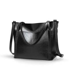 NICOLE & DORIS Neue Handtaschen für Frauen Tote Handtaschen chic Umhängetaschen große Kapazität Schwarz von NICOLE & DORIS
