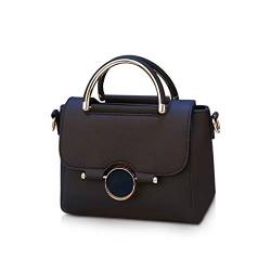 NICOLE & DORIS Umhängetasche Frauen PU Leder Schultertasche Vintage kleine Handtasche zum Ausgehen Klassische Abendtasche Partytasche Freizeittasche Schwarz von NICOLE & DORIS