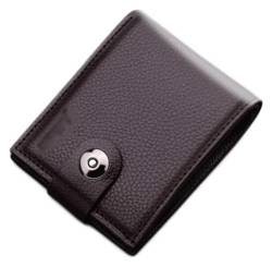 NICRX Geldbörsen Brieftasche Damen Ledergeldbörse Große Kapazität Münzgeldbörsen Tragbare Münztasche Herren Kurzer Stil Kartenhalter Reißfest Exquisit (Color : Dark Brown) von NICRX