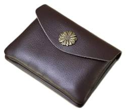NICRX Geldbörsen Brieftasche Damen Ledergeldbörse Tragbarer schlanker Kartenhalter Einfache Geldbörsen mit Reißverschluss Damen-Münzfach Reißfest Exquisit (Color : Green-1) von NICRX