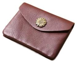 NICRX Geldbörsen Brieftasche Damen Ledergeldbörse Tragbarer schlanker Kartenhalter Einfache Geldbörsen mit Reißverschluss Damen-Münzfach Reißfest Exquisit (Color : Reddish Brown-1) von NICRX