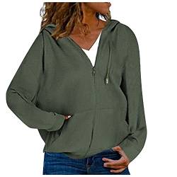 NIDSW Jacken Frauen Soft Schlichtee Cardigan Beach Polyester Cardigans for Female Leicht Hitze Hooded Frühjahr mit Kapuze Langärmliges Mit Taschendamen Coat Strickjacke Damen von NIDSW