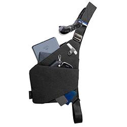 NIID-FINO NEO Sling Rucksack Schultertaschen Crossbody Brusttasche Herren Rucksack Multipurpose Daypack (Meteorite schwarz, Linke Hand) von NIID