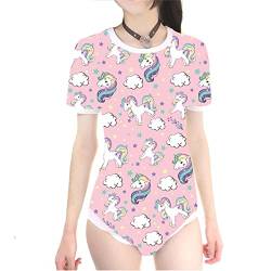 NIKKAPOETRY Startseite Paare Kleidung Onesie Pyjamas Bodysuit Stück Pyjama (Pink, L) von NIKKAPOETRY