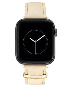 NINE WEST Modisches Armband für Apple Watch, sicher, verstellbar, Ersatzarmband für Apple Watch, passend für die meisten Handgelenke, Creme/Gold, Creme/Gold von NINE WEST