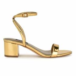 Nine West Damen Allora Sandale mit Absatz, Bronze 750, 40 EU von NINE WEST