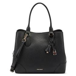 Nine West Damen Brooklyn Jet Set Tragetasche Satchel, schwarz von NINE WEST