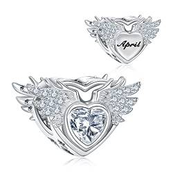 NINGAN die Zwillinge 12 Sternzeichen Geburtstag Anhänger – 925 Sterlingsilber Anhänger für Armband & Halskette – Ideale Geburtsgeschenke für Frauen & Freundinnen von NINGAN