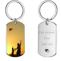 NINGSANJIN Schlüsselanhänger Personalisiert Foto/Text/Icon,Personalisierte Geschenke Männer Frauen,Schlüsselanhänger für Paare DIY for Personalised Gifts… von NINGSANJIN