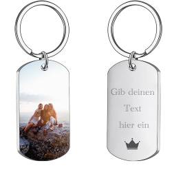 NINGSANJIN Schlüsselanhänger Personalisierte, Personalisierter Schlüsselanhänger Foto/Text/Icon, Personalisierte Geschenke Männer Frauen… von NINGSANJIN