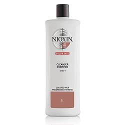 NIOXIN System 4 Cleanser Shampoo (1 L) – Shampoo gegen Haarausfall für coloriertes, sichtbar dün von NIOXIN