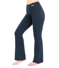 Nirlon Bootcut-Yogahose für Damen, weites Bein, weich und atmungsaktiv, Bootcut-Yogahose für Yoga, normale Größe und Übergröße, Grau (Graphite//Nature's Delight), X-Groß von NIRLON