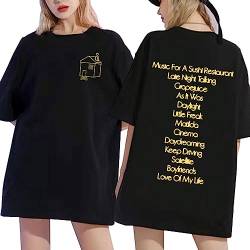 NIUHE Damen Kurzarm 2023 Briefdruck Brust- und Rückendruck Freizeit T-Shirt Top(002,L) von NIUHE