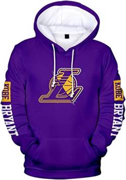 NIUHE Herren Kapuzenpullover Kobe Bryant Mamba mit 3D-Druck Sport Sweatshirt Fashion Hoodies mit Tasche Casual(0 E10855,S) von NIUHE