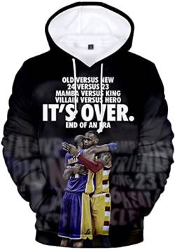 NIUHE Herren Kapuzenpullover Kobe Bryant Mamba mit 3D-Druck Sport Sweatshirt Fashion Hoodies mit Tasche Casual(E09306,S) von NIUHE