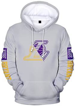 NIUHE Junge Kapuzenpullover Kobe Bryant Mamba mit 3D-Druck Sport Sweatshirt Fashion Hoodies mit Tasche Casual(E10853,L) von NIUHE