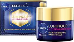 NIVEA Cellular Luminous 630 Anti Pigmentflecken Nachtpflege (50 ml), Gesichtscreme für die Nacht bei Pigment- und Altersflecken, regenerierende Nachtcreme mit Hyaluron von NIVEA