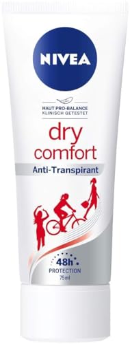 NIVEA Dry Comfort Deo Creme (75 ml), Antitranspirant für jede Alltagssituation, Deodorant mit 48h Schutz von NIVEA