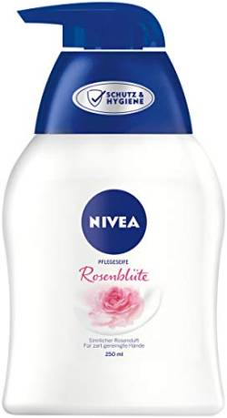 NIVEA Pflegeseife Rosenblüte (250ml), pflegende Flüssigseife für spürbar weiche, geschmeidige Hände, pH-hautfreundliche Handseife mit Rosenblüten-Duft von NIVEA