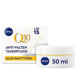 NIVEA Q10 Anti-Falten Power Straffende Tagespflege (50 ml), Gesichtspflege mit 24h Anti-Falten Schutz, Tagescreme mit Doppeleffekt Koenzym Q10 und Kreatin von NIVEA